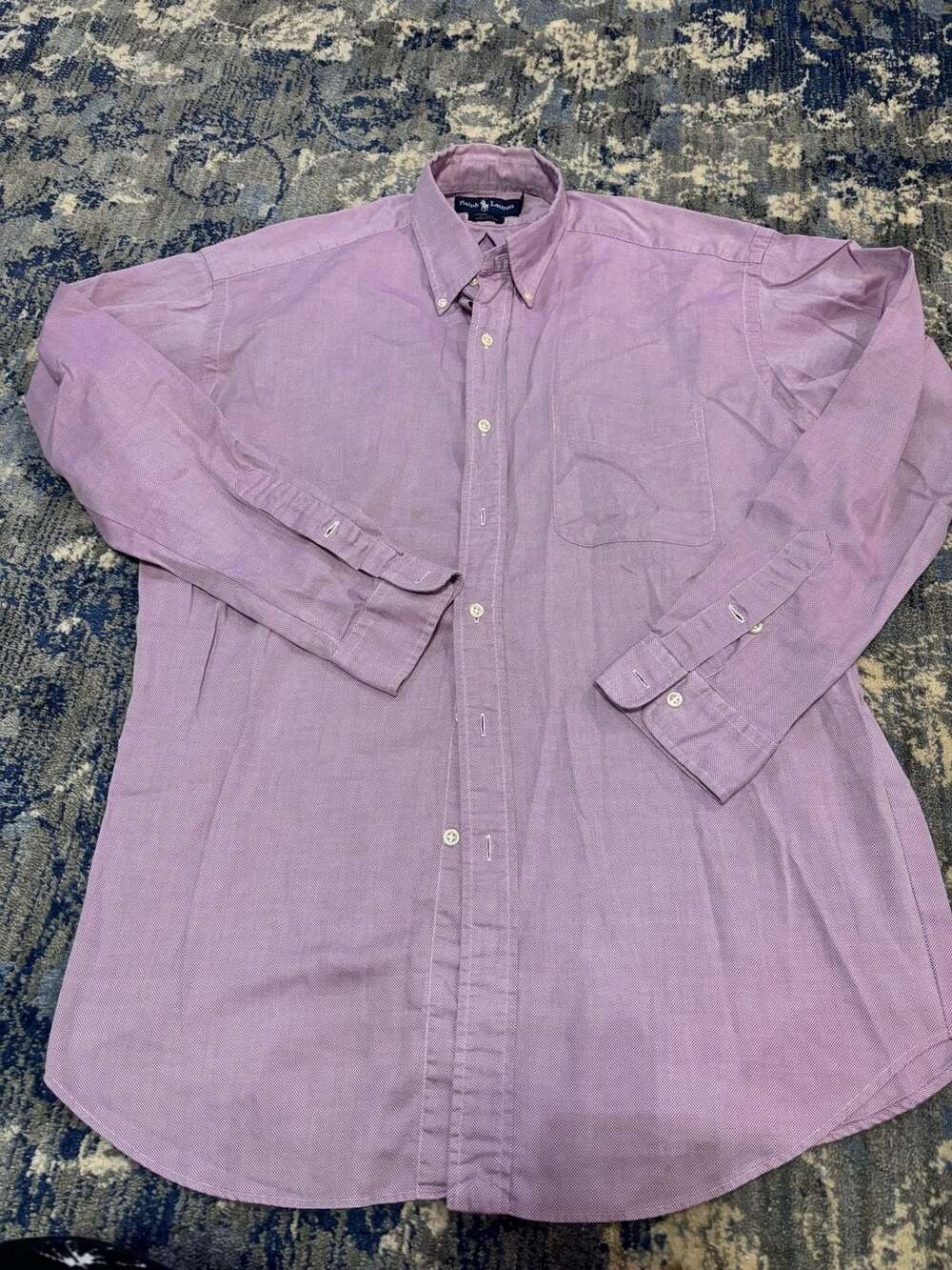 Ralph Lauren Blake Size L Purple Button Down Shirt
